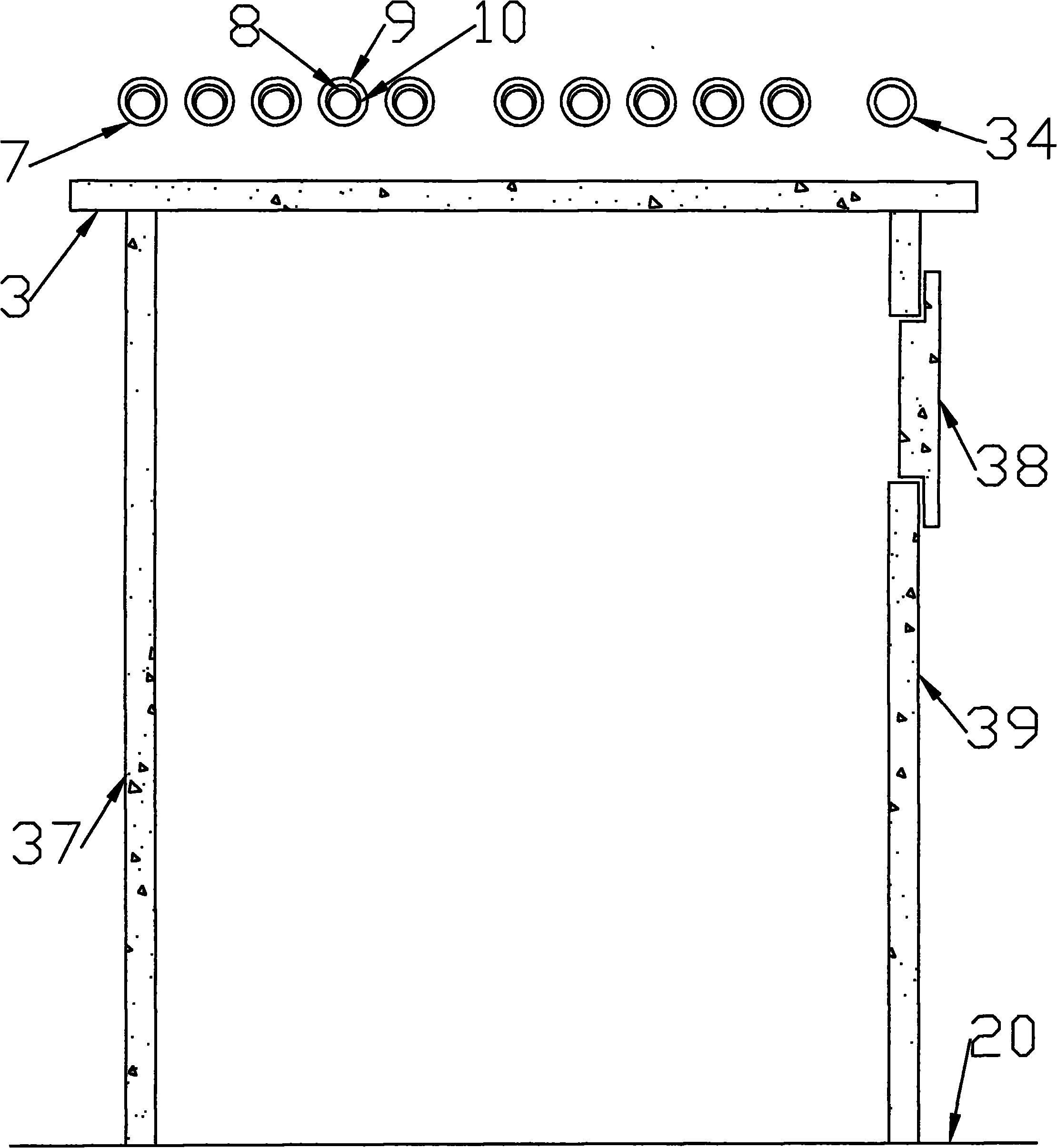 Vacuum pipe flat-roofed solar bathroom