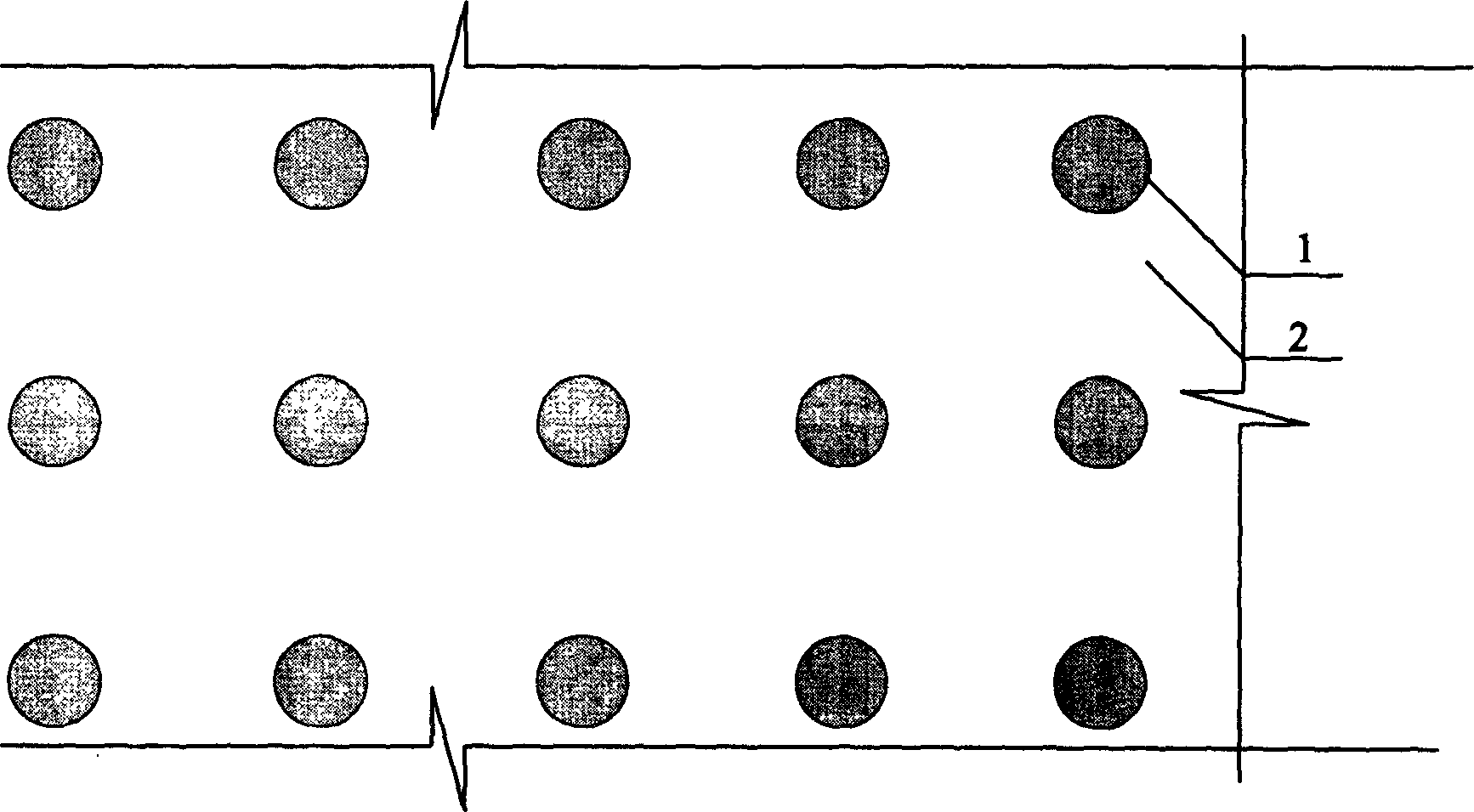 Nail type cement soil stirring pile operation method