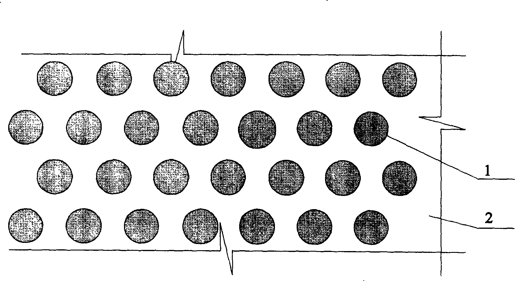 Nail type cement soil stirring pile operation method