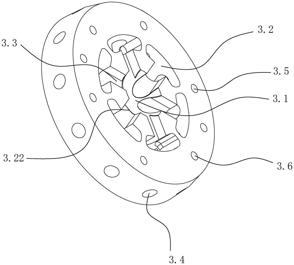 Injection mold with umbrella-shaped cooling water channel