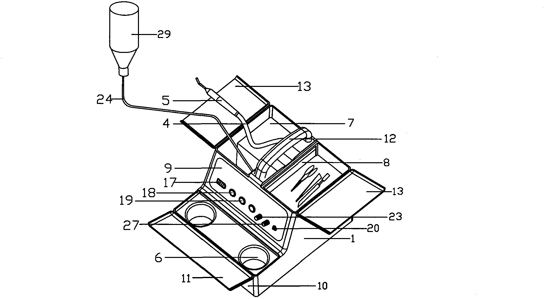 Portable wound cleaning machine