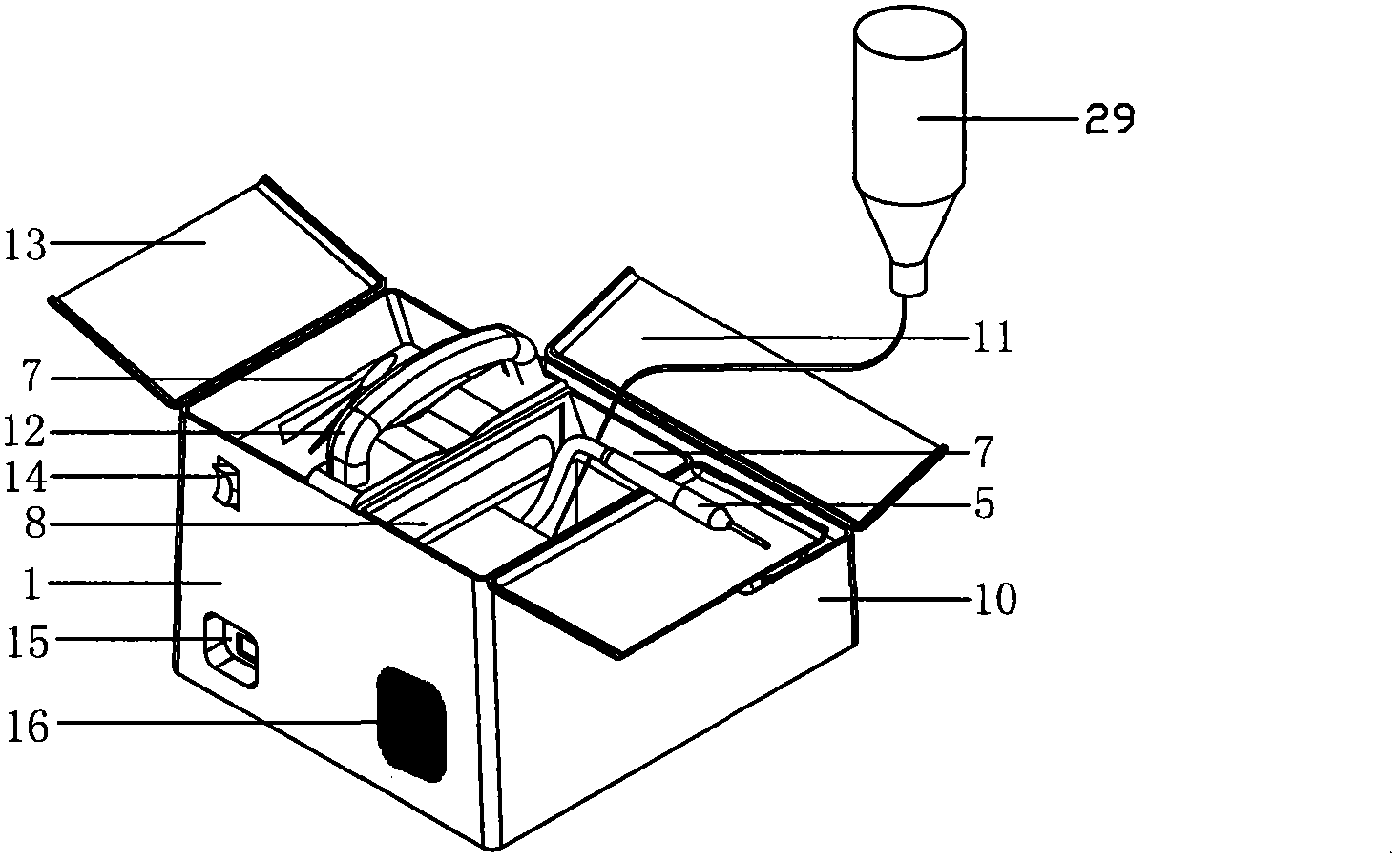 Portable wound cleaning machine