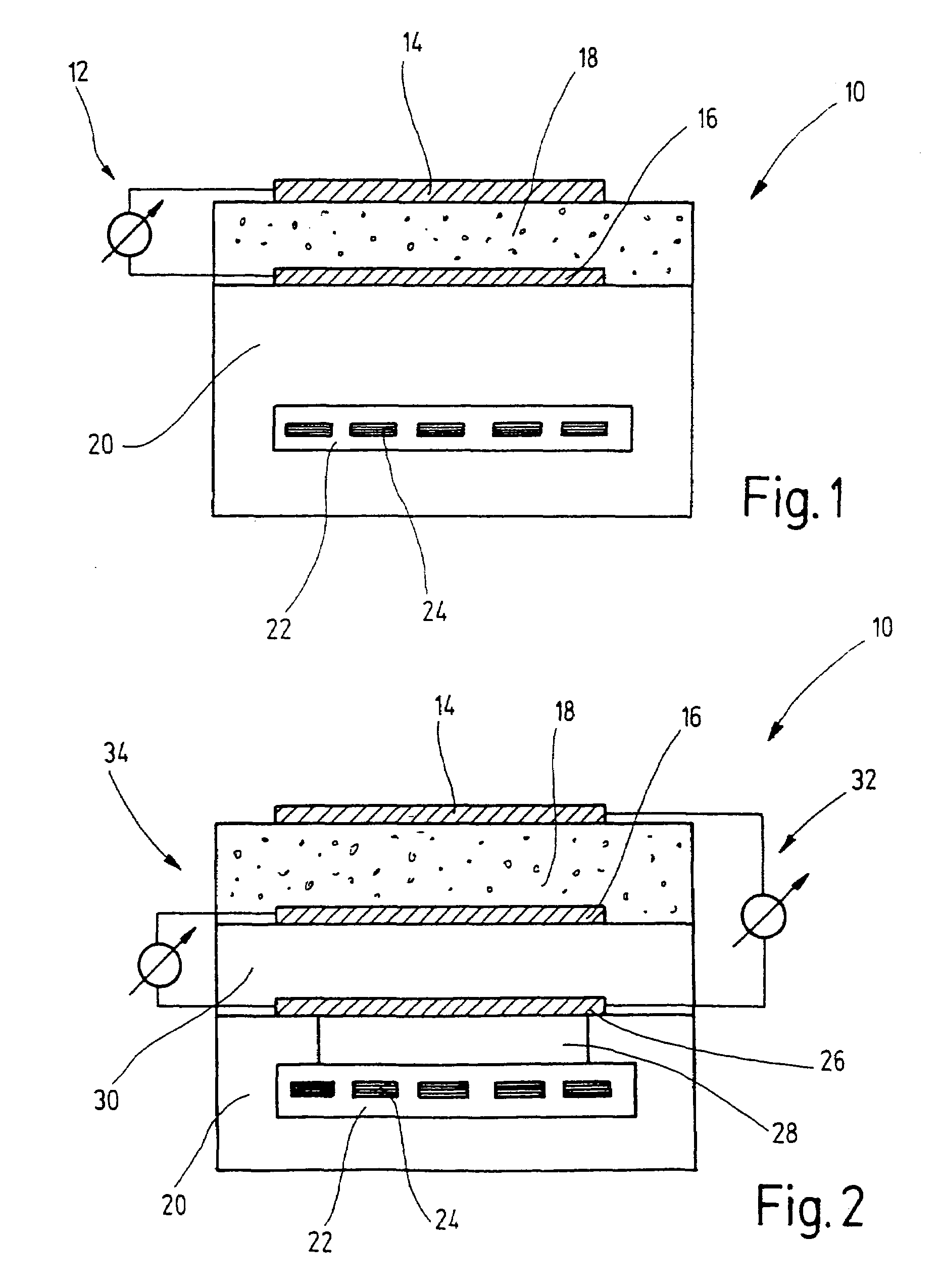 Measuring sensor for the determination of a concentration of gas constituents in gaseous mixtures