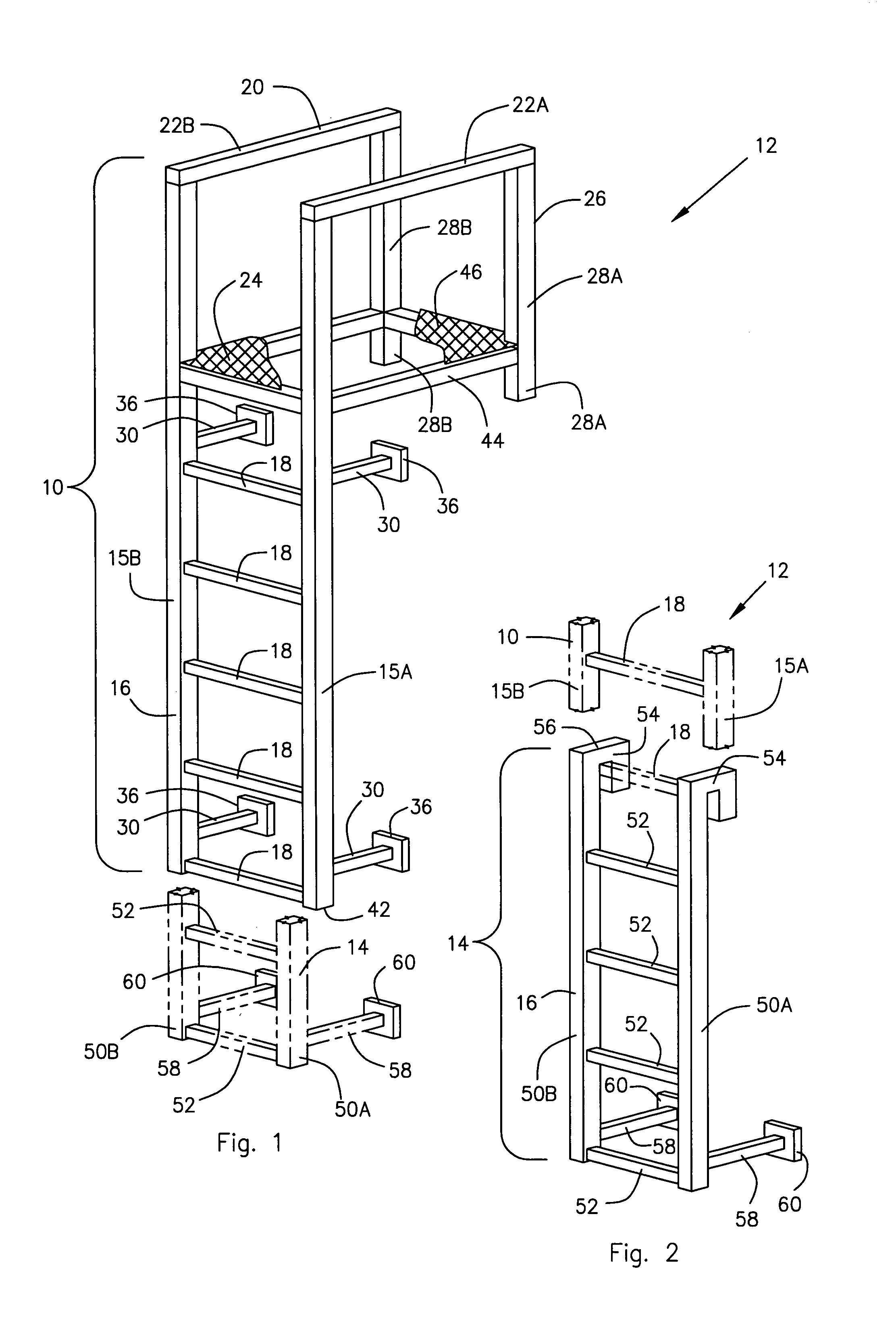 Trench shield ladder