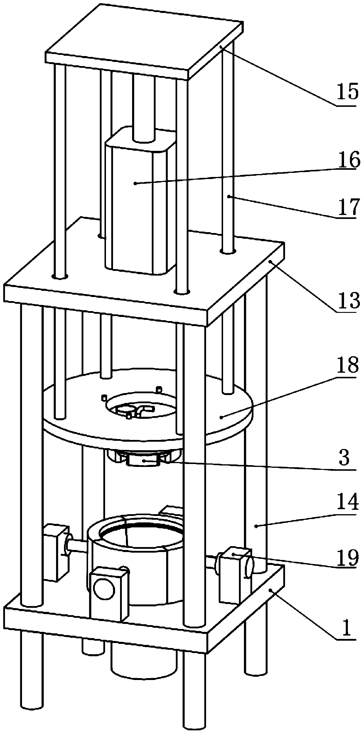 Gravity casting-liquid forging combined casting device and process