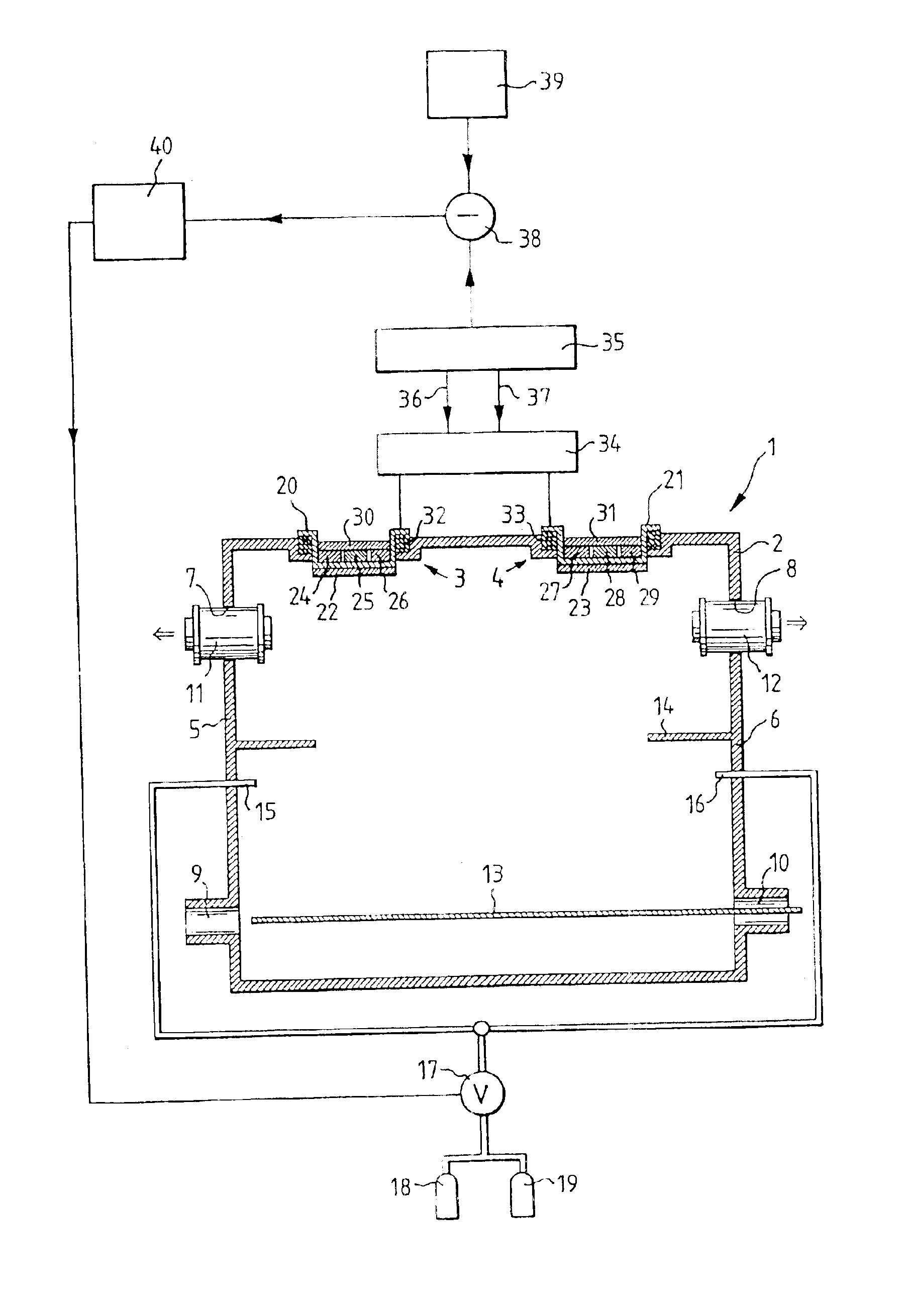 Device for the regulation of a plasma impedance