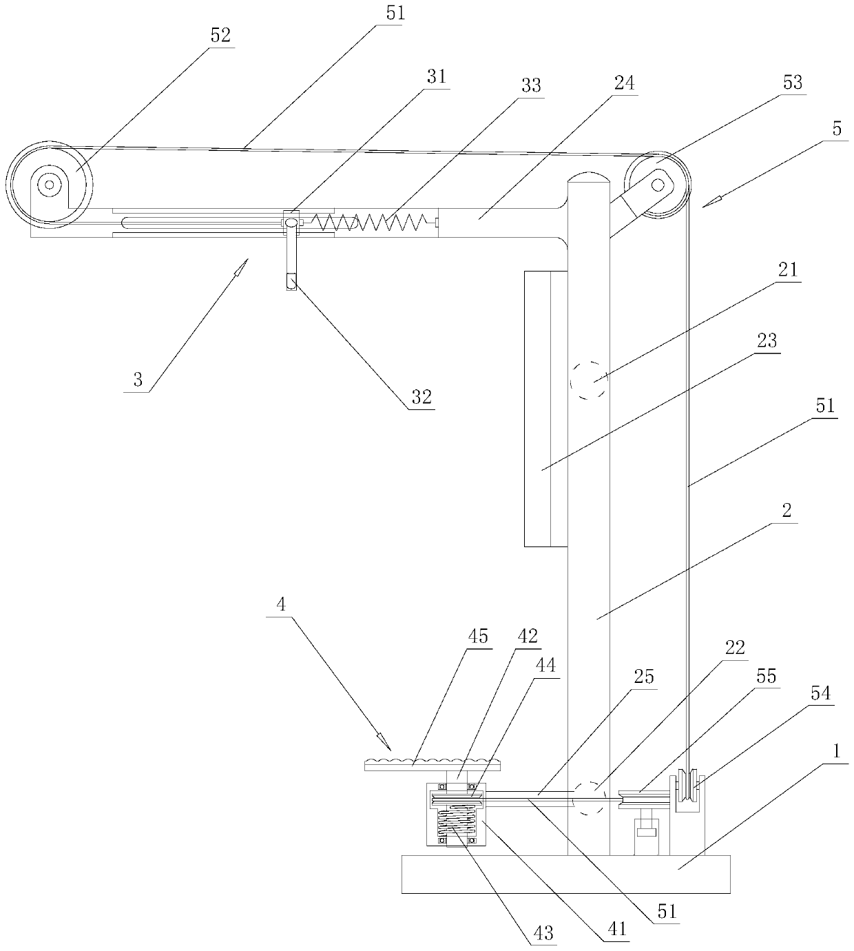 An indoor arm strength and ankle training machine