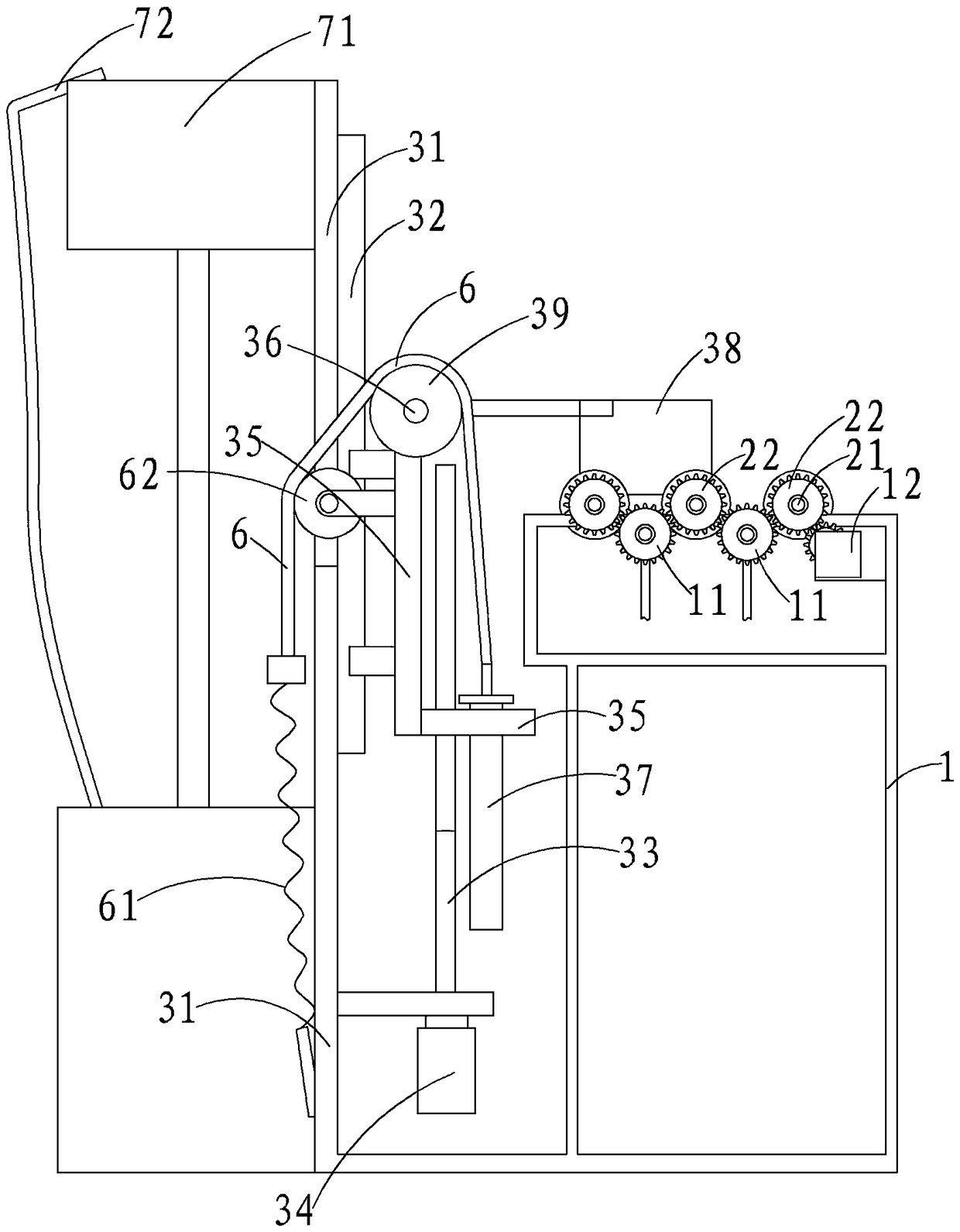 A cutting device for producing glass cup bodies