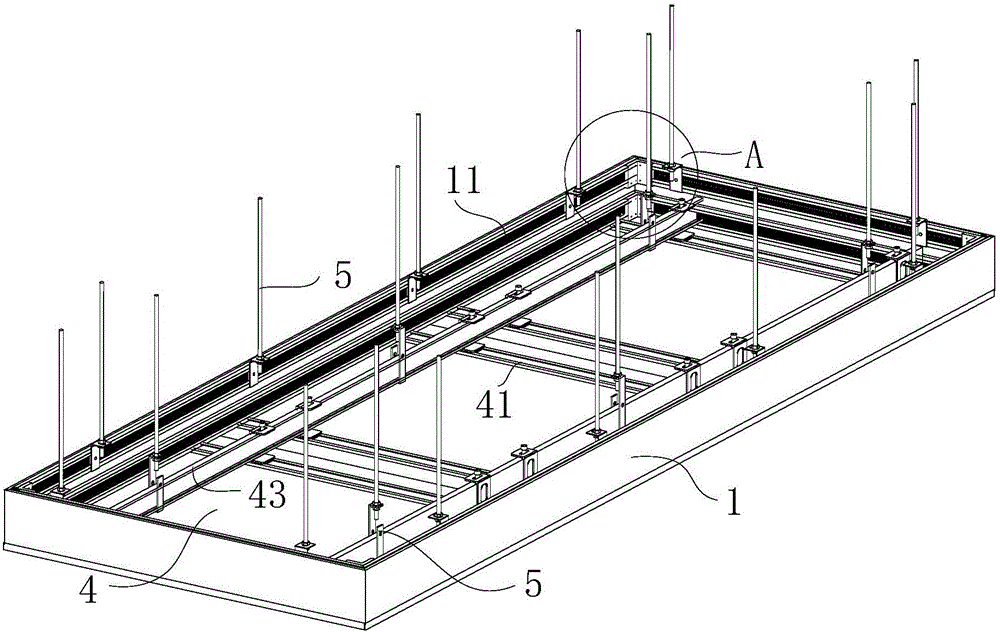 Modular ceiling cascade device and mounting method