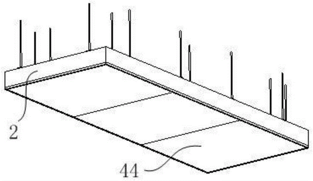 Modular ceiling cascade device and mounting method