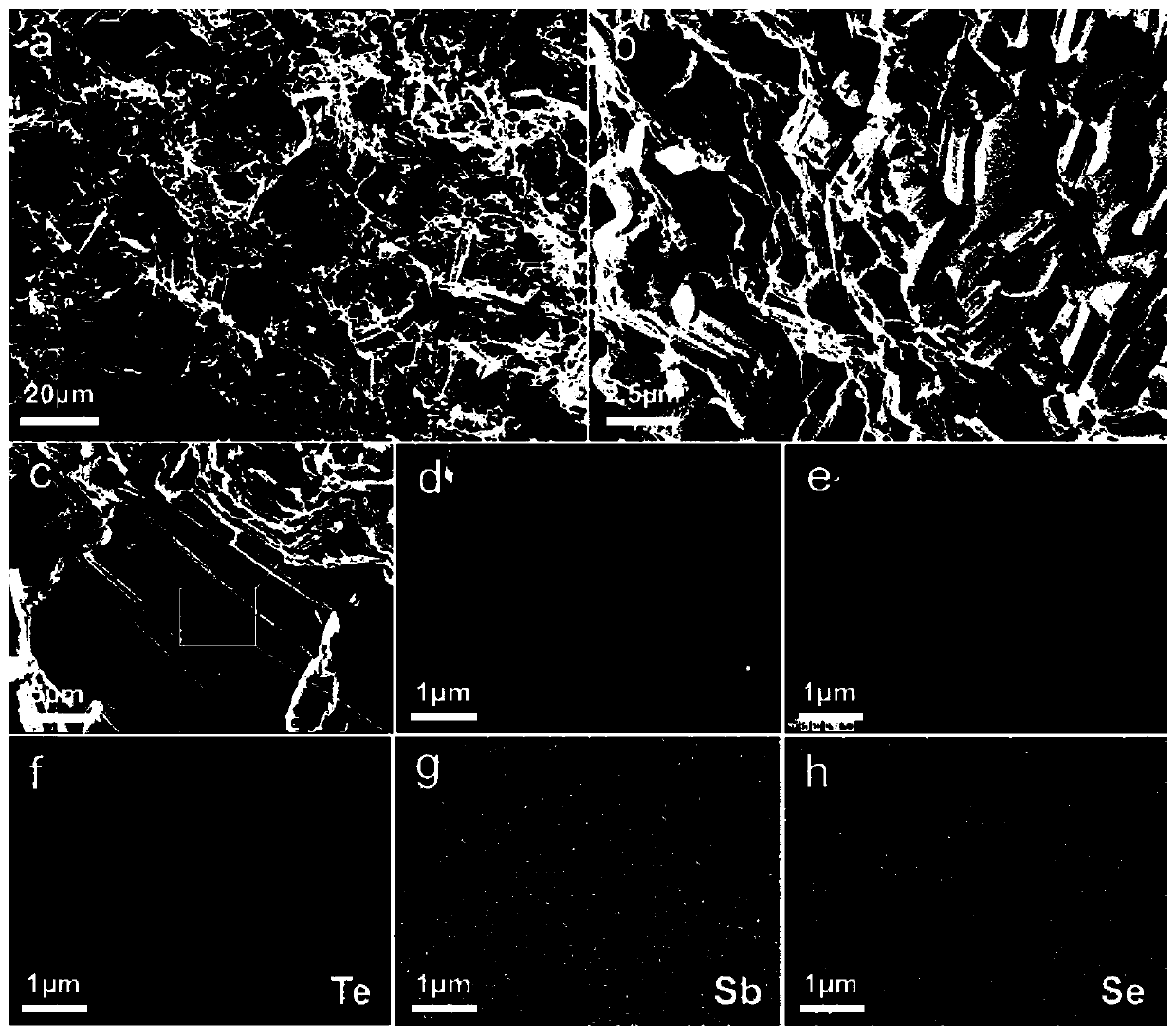 Elemental tellurium-based composite thermoelectric material