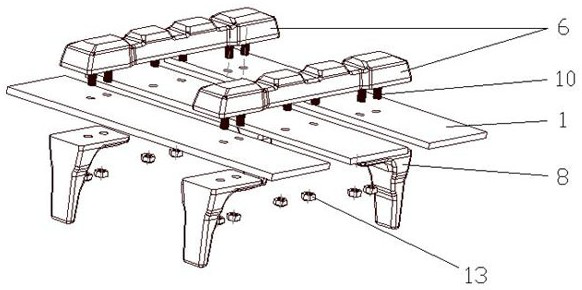 Modular combined rubber track