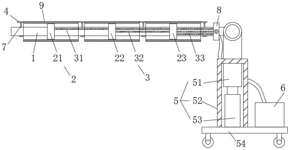 An auxiliary device for welding the cylinder body of a gas storage cylinder