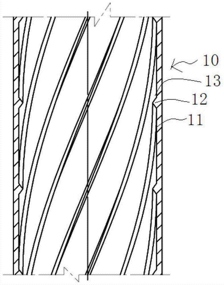 A plastic pipe drainage system with spiral single blade