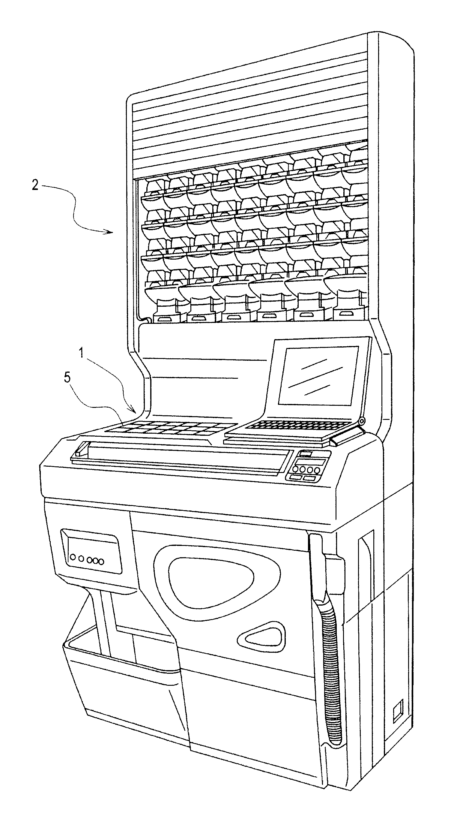 Distributed medicine supplying device and medicine packaging device