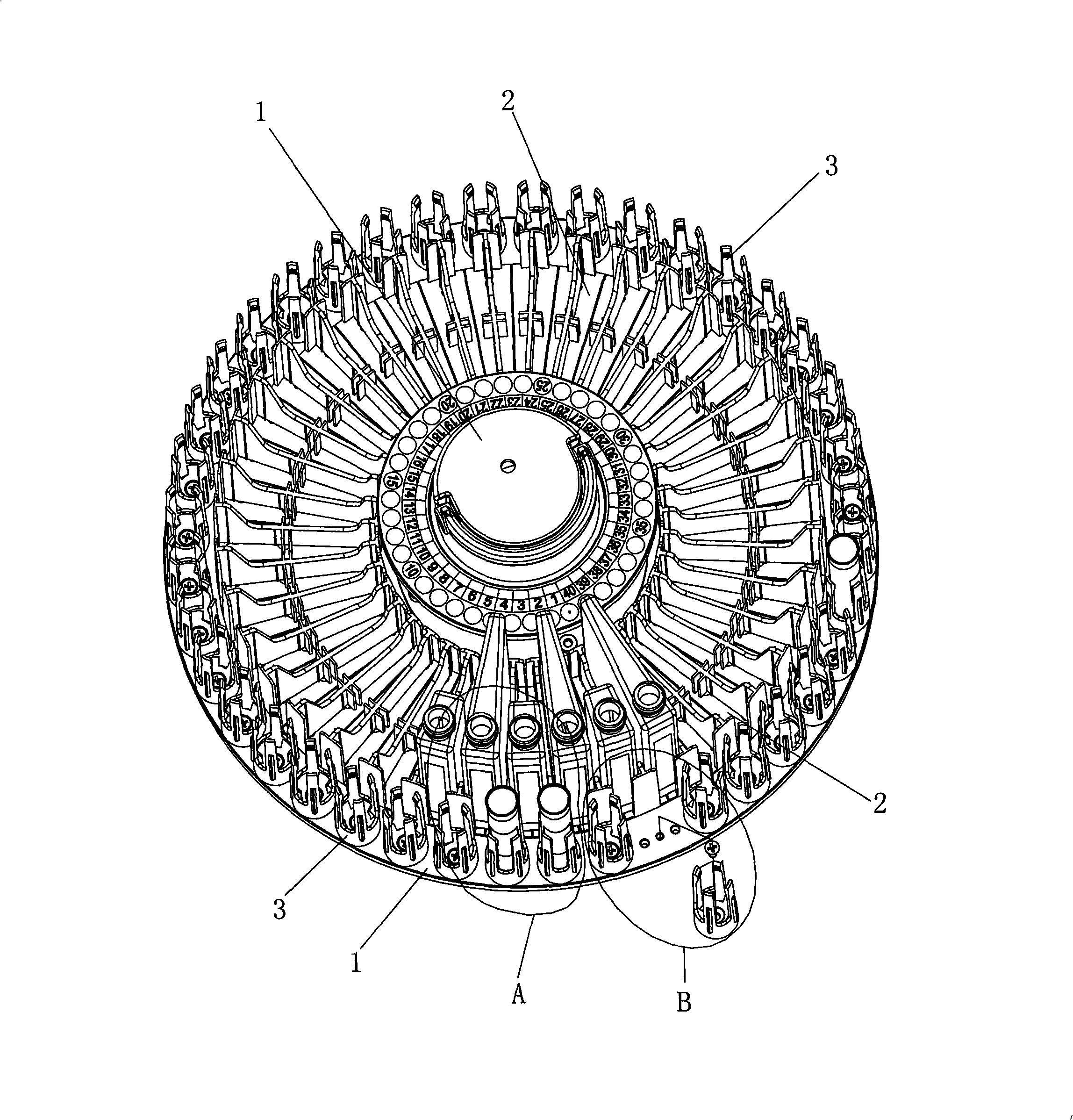 Sample disk supporting internal-external ring bar code scan