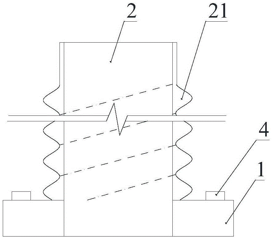 Connecting device of drainage pipeline and inspection well