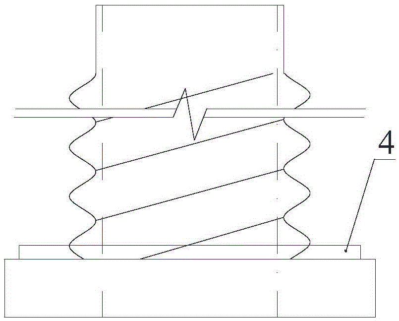 Connecting device of drainage pipeline and inspection well