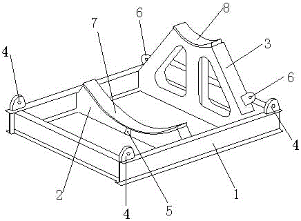 An installation device and method for an underwater part of an azimuth thruster