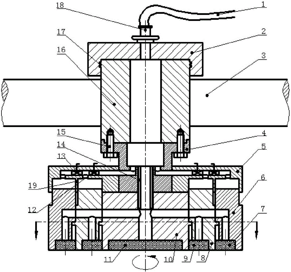 Multistage vacuum adsorption device for polishing of magnetorheological plane and machining method of multistage vacuum adsorption device