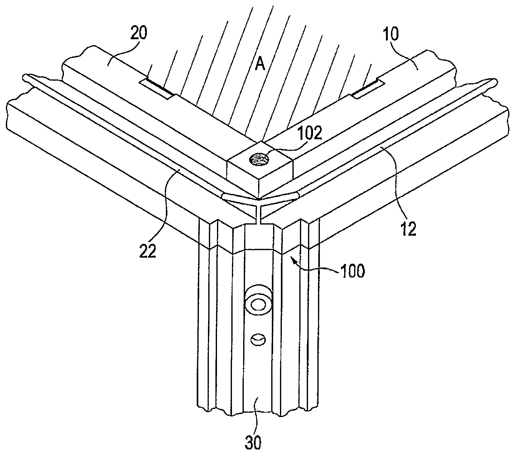 Rack particularly for equipment cabinet