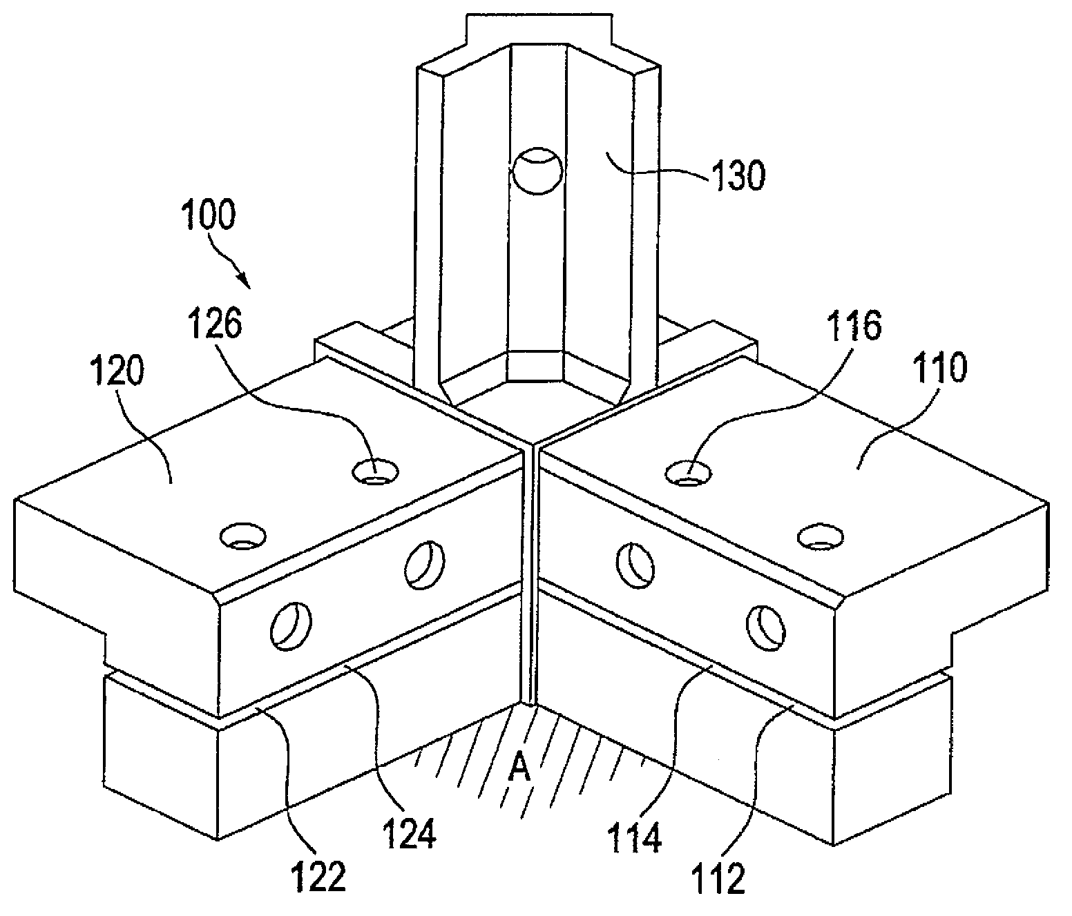 Rack particularly for equipment cabinet