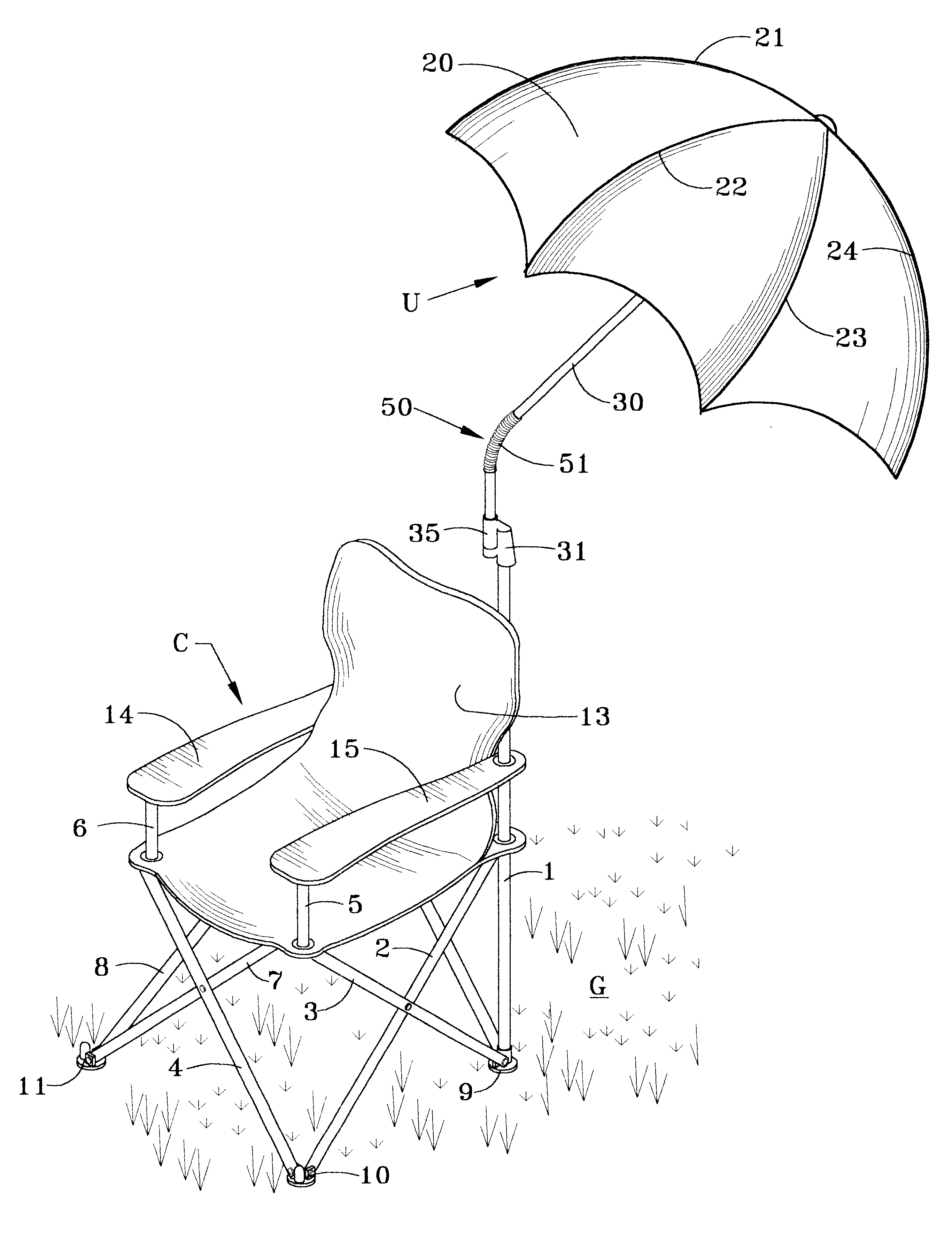 Chair umbrella