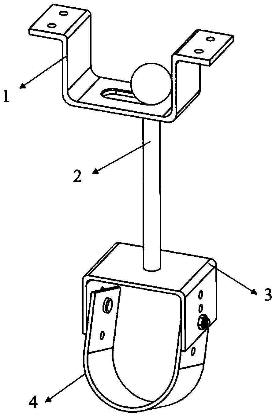 Anti-seismic sliding type pipeline support