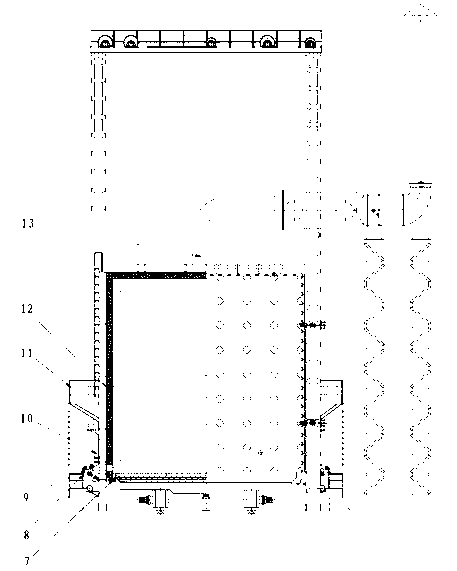 Super-large trolley type gas heat treatment furnace