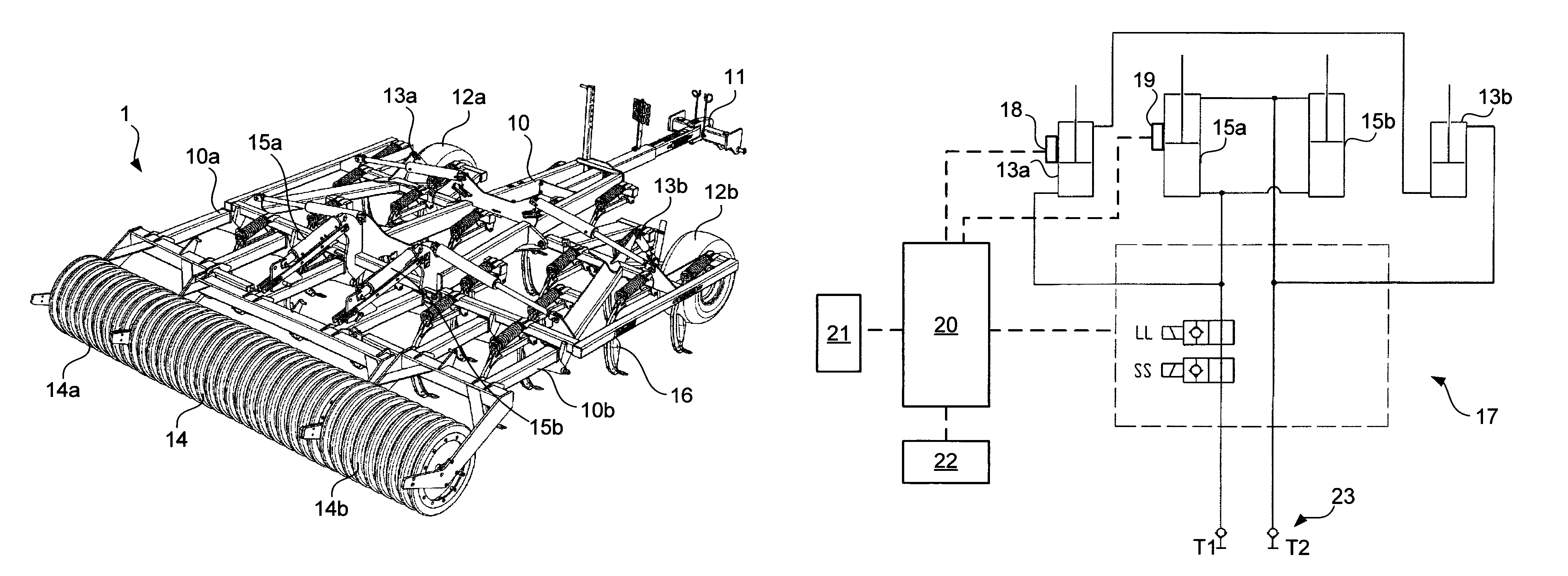 Agricultural implement and method of controlling an agricultural implement