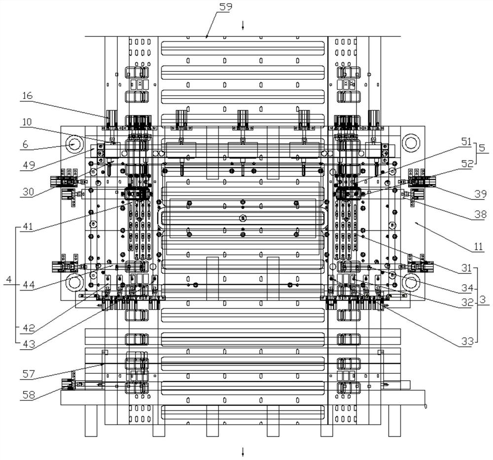 Multifunctional bridge frame punching mould