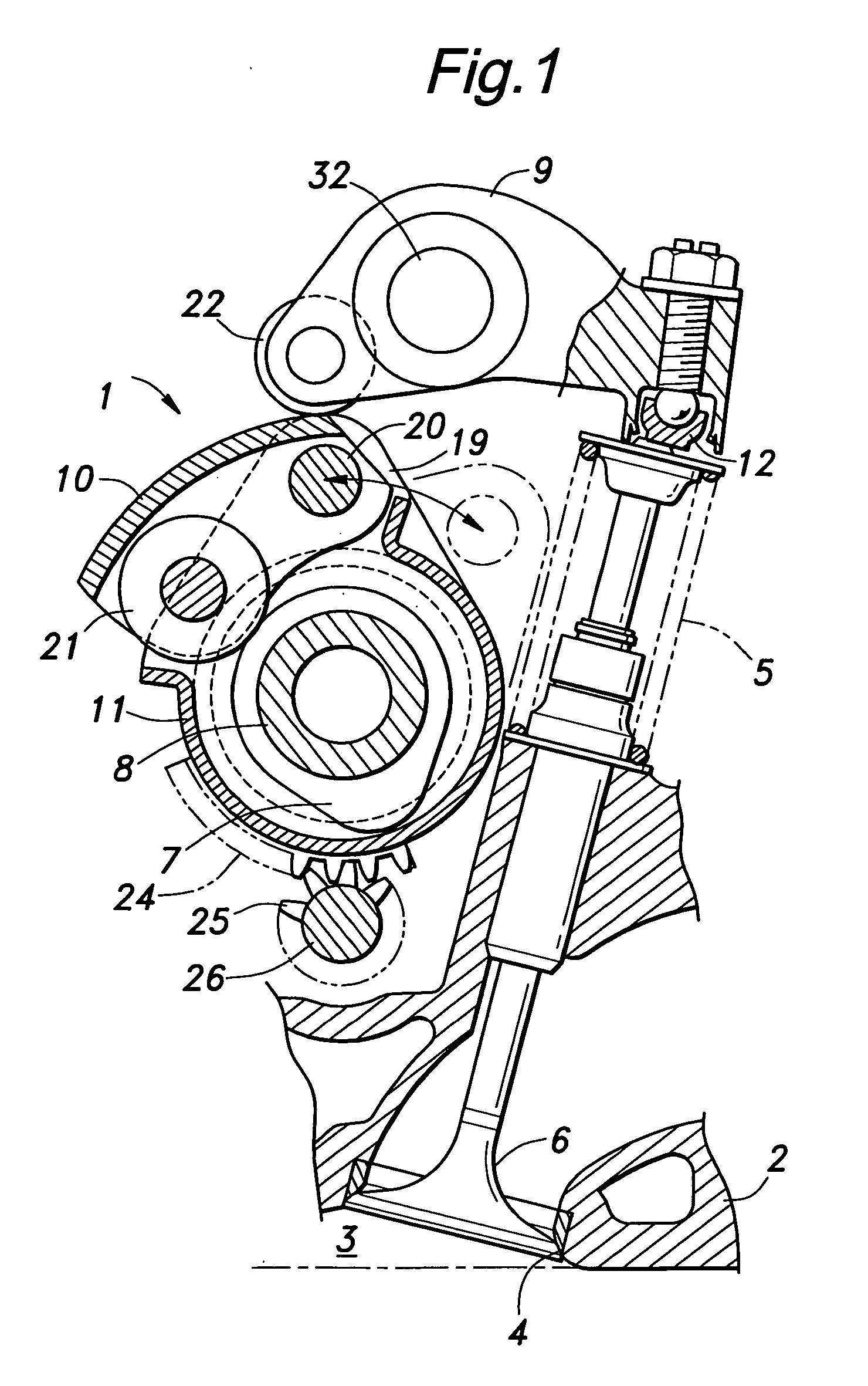 Variable valve actuating device