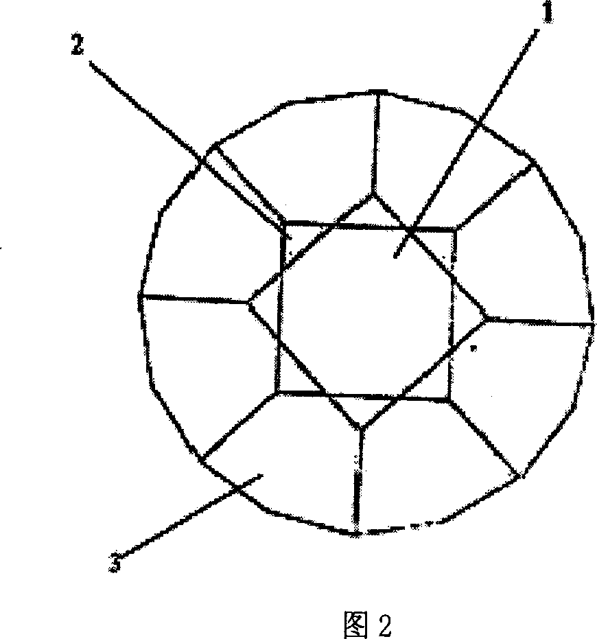 Groove inside reflection type jewel machining process