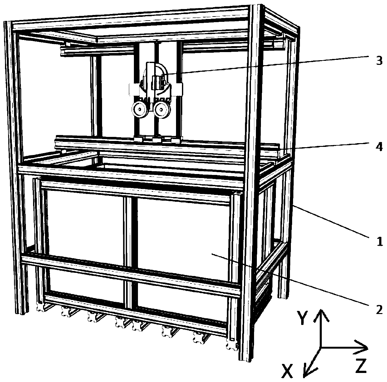 A rotatable water entry test device for a structure