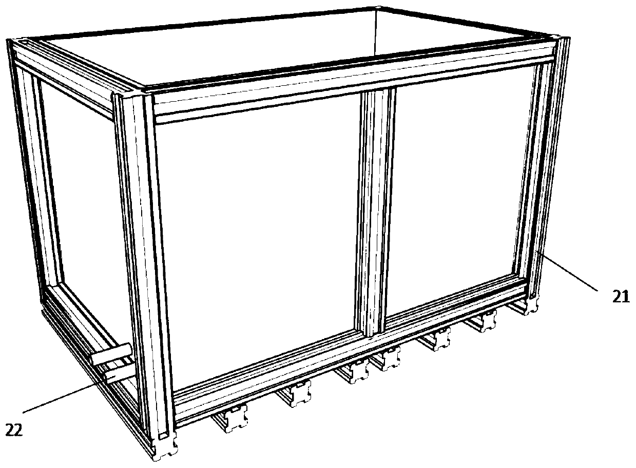 A rotatable water entry test device for a structure