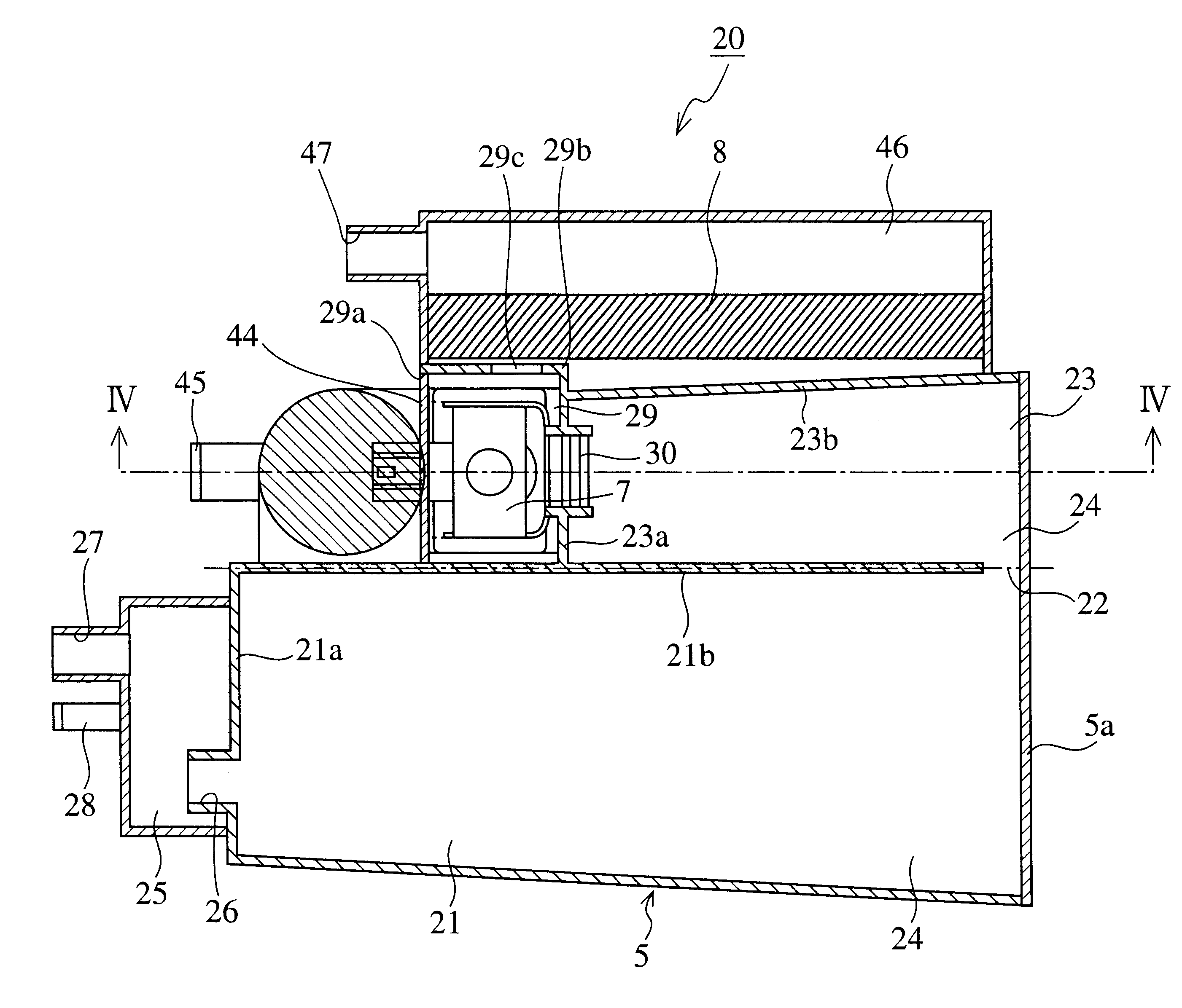 Evaporated fuel processing module