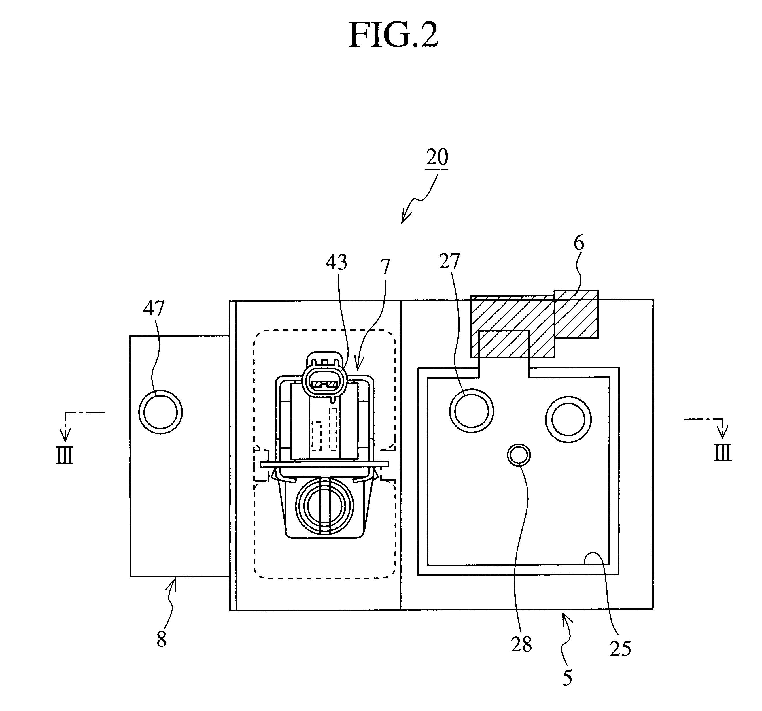 Evaporated fuel processing module