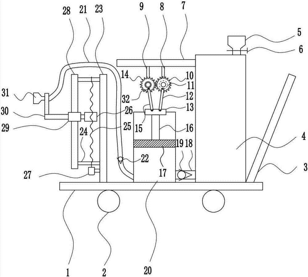 Municipal green belt watering device