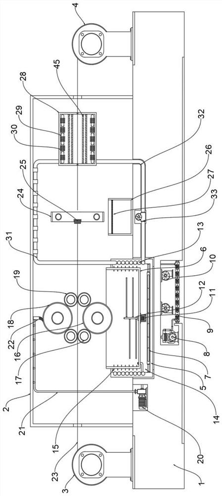 Gluing device for protective film production