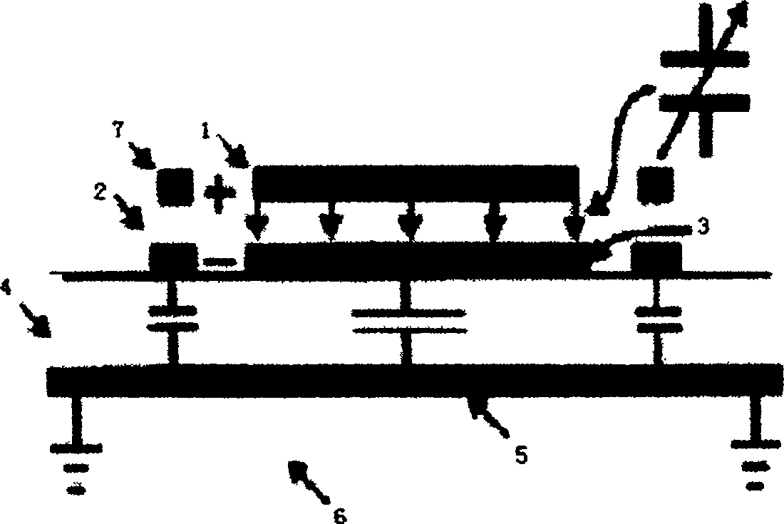 T-shaped beam parallel plate micromechanical variable capacitor and manufacturing process thereof