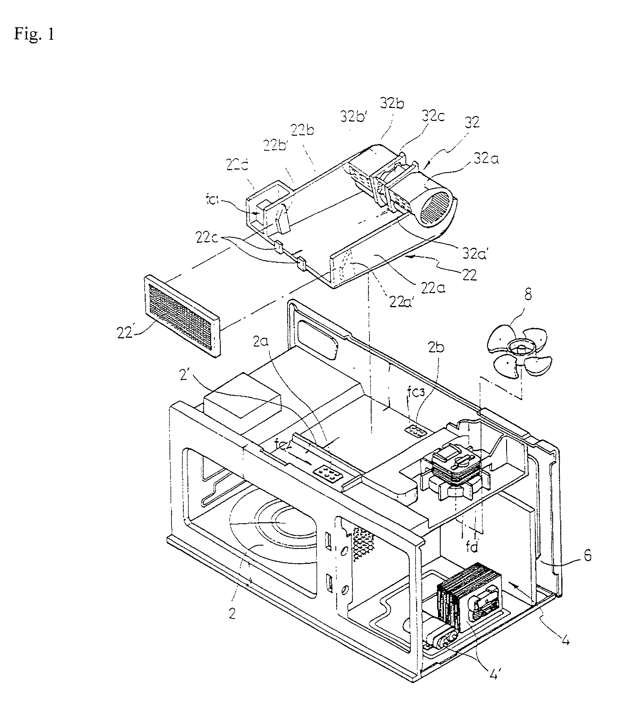 Hooded microwave oven