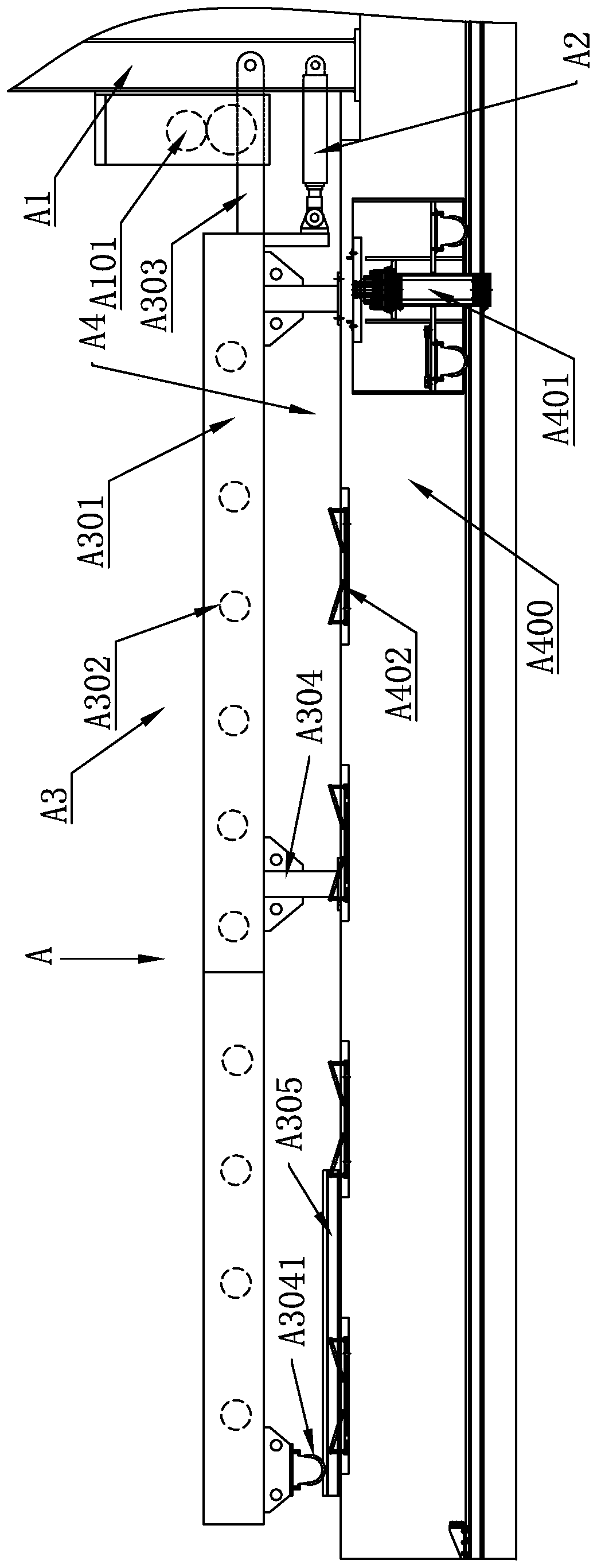 Hot-rolled double-layer bimetallic composite coil/plate decoiling, centering, pinching and trimming unit