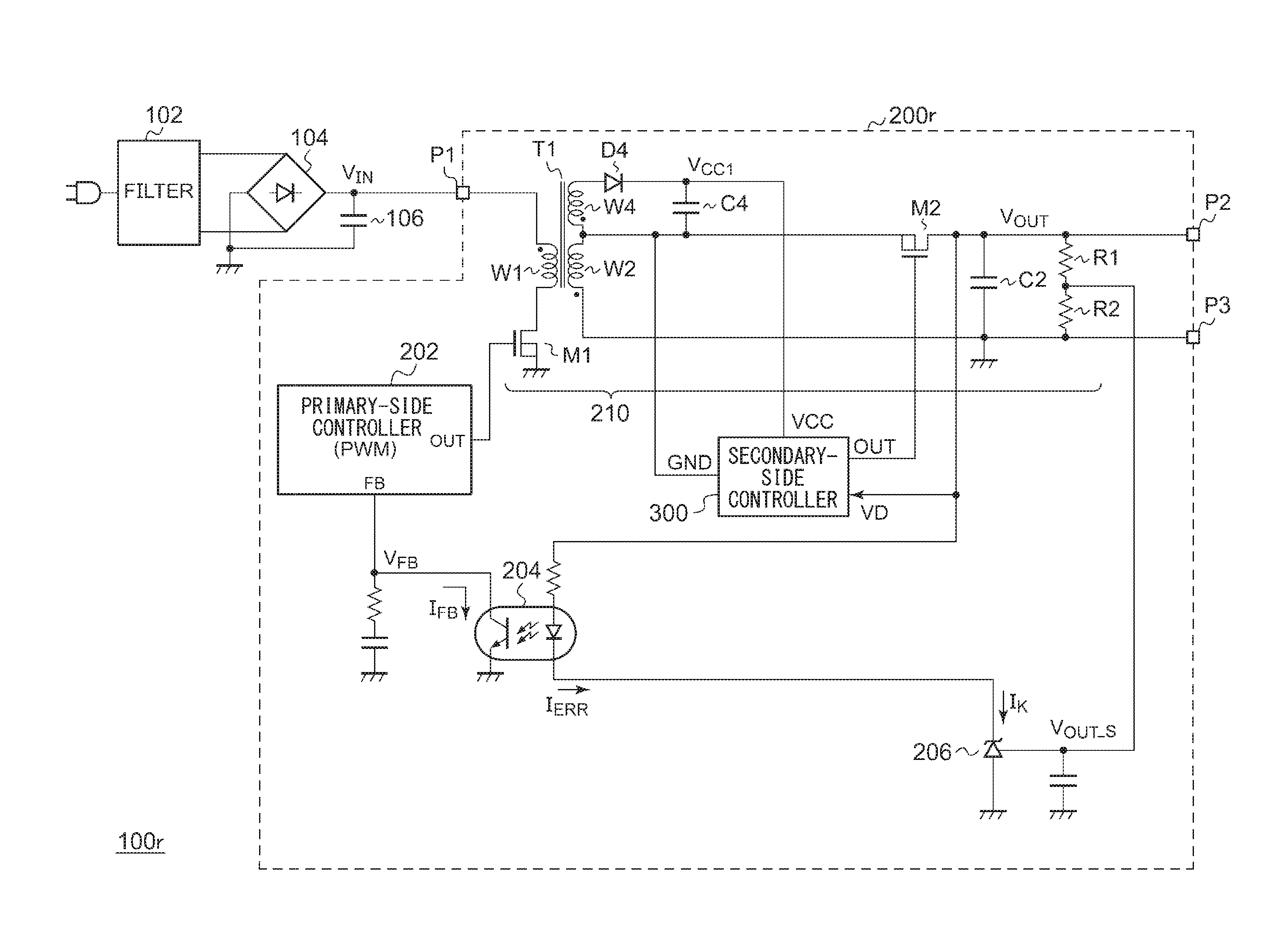 Insulated synchronous rectification dc/dc converter