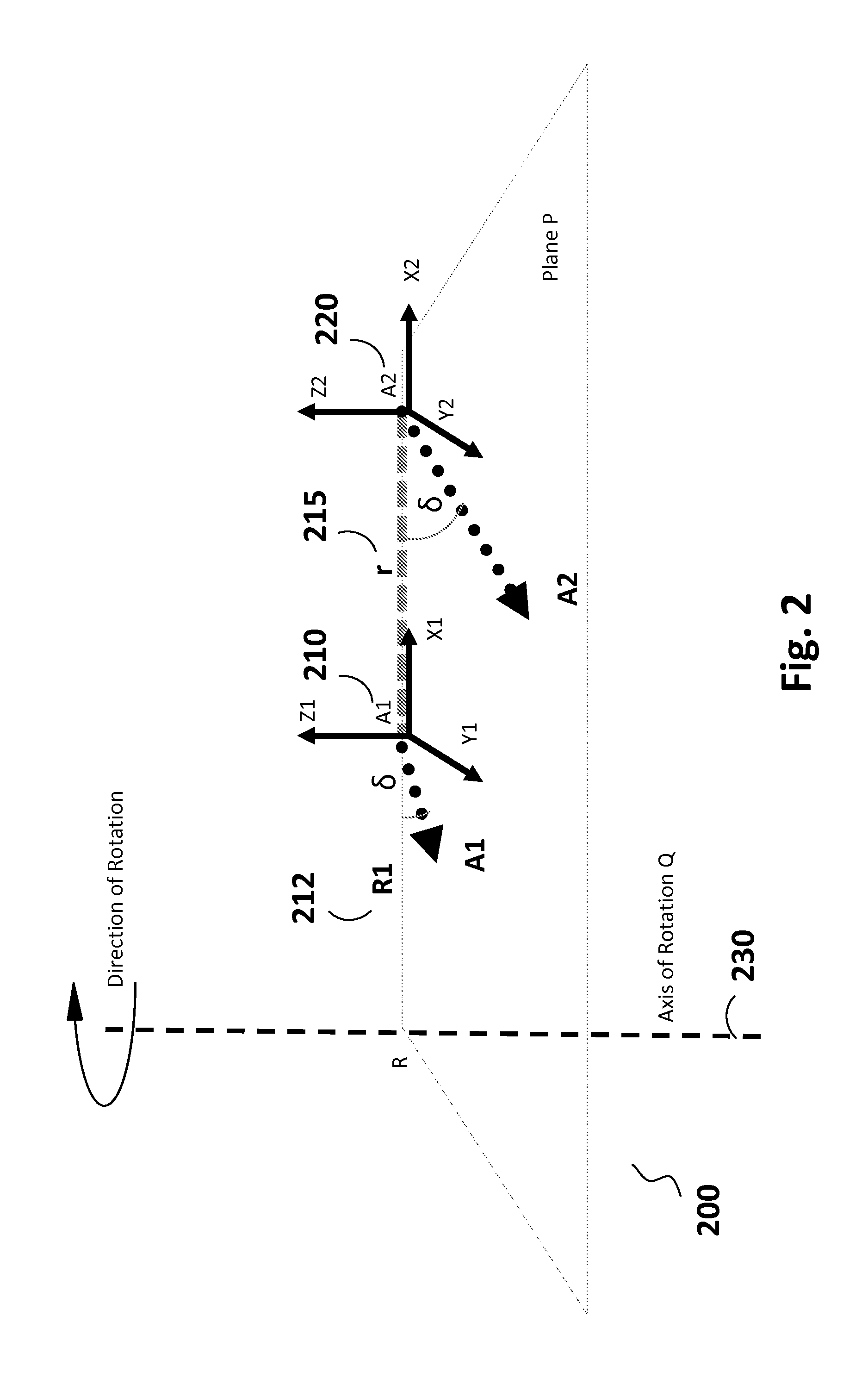 Force Sensing Apparatus and Method to Determine the Radius of Rotation of a Moving Object