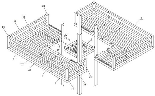 Tower crane bottom layer anti-climbing device capable of being repeatedly used on building construction site