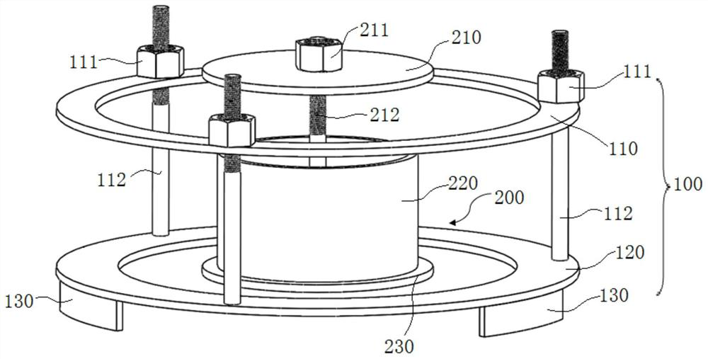 A device for measuring and adjusting thrust clearance of angular contact ball bearings