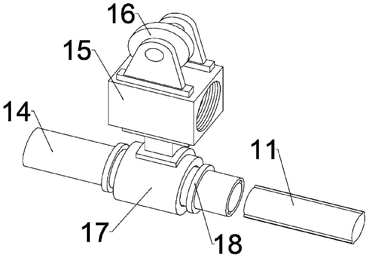 Self-propelled wire boring device for inner wall of through pipe