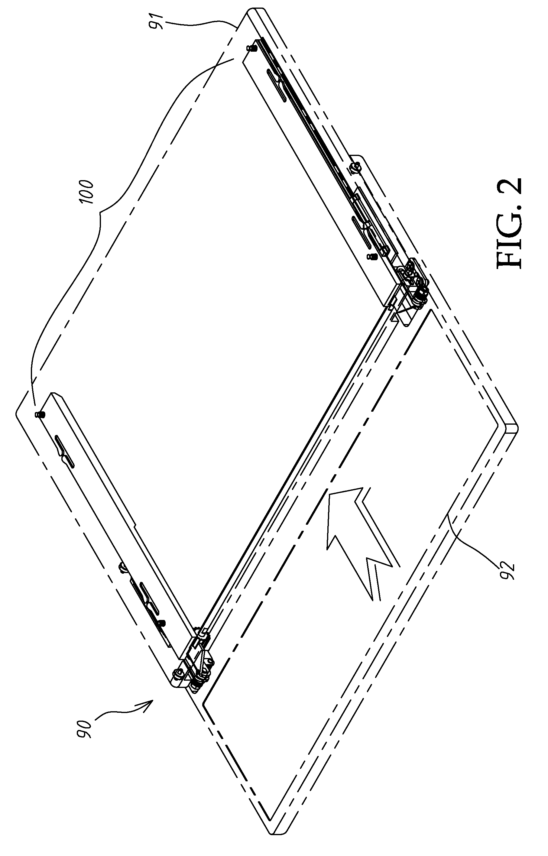 Hinge-slide cover mounting structure using a sheet metal bracket mechanism