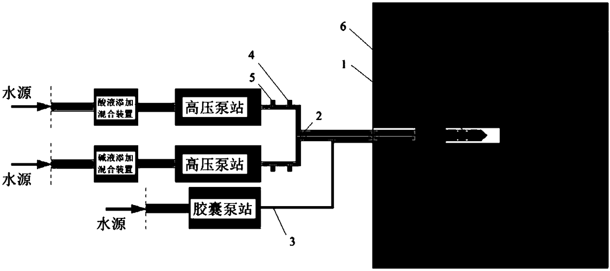 CO2 preparation high-pressure fracturing coal mine gas permeability enhancement and replacement method in coal seam