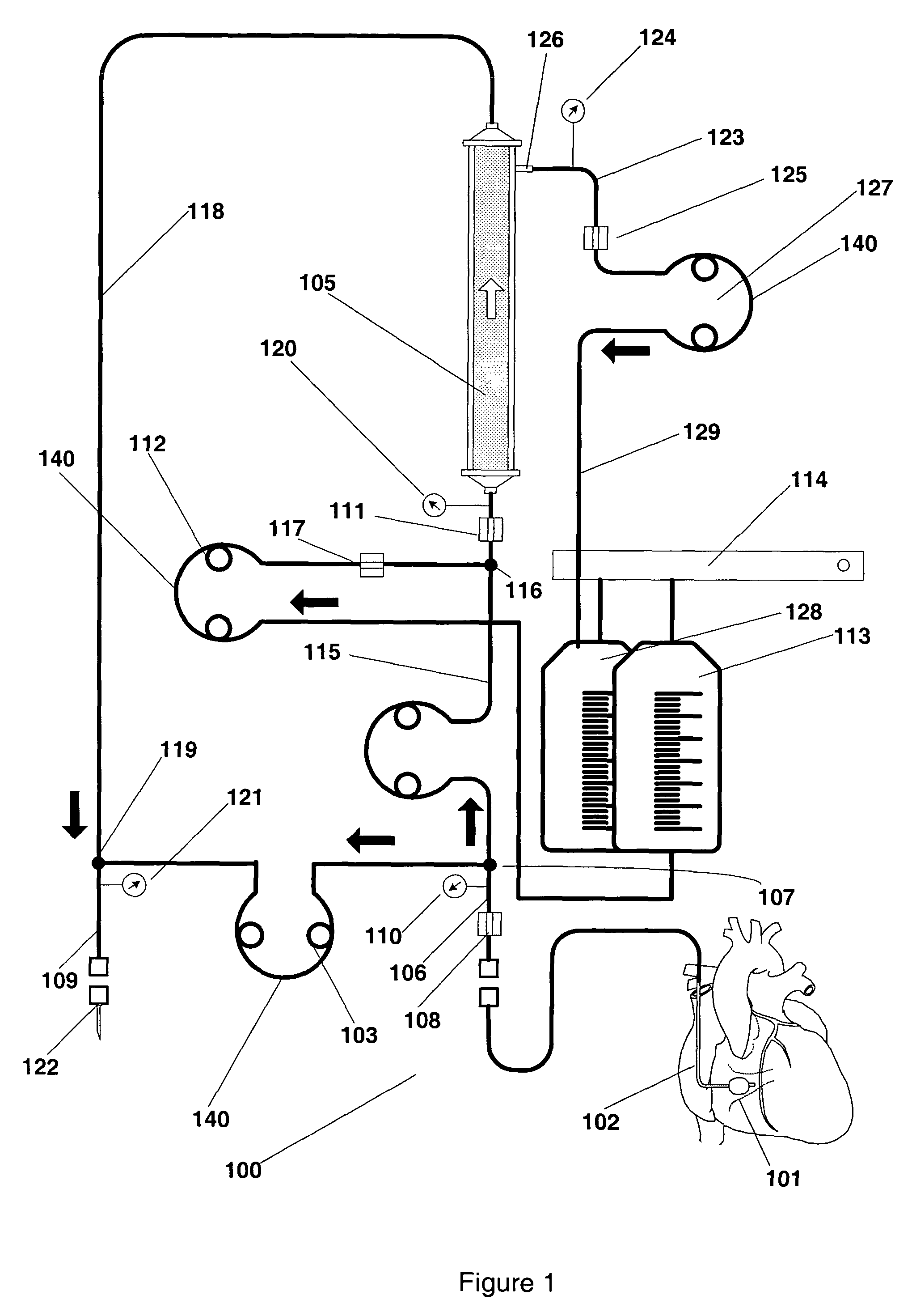 Method and device for removal of radiocontrast media from blood